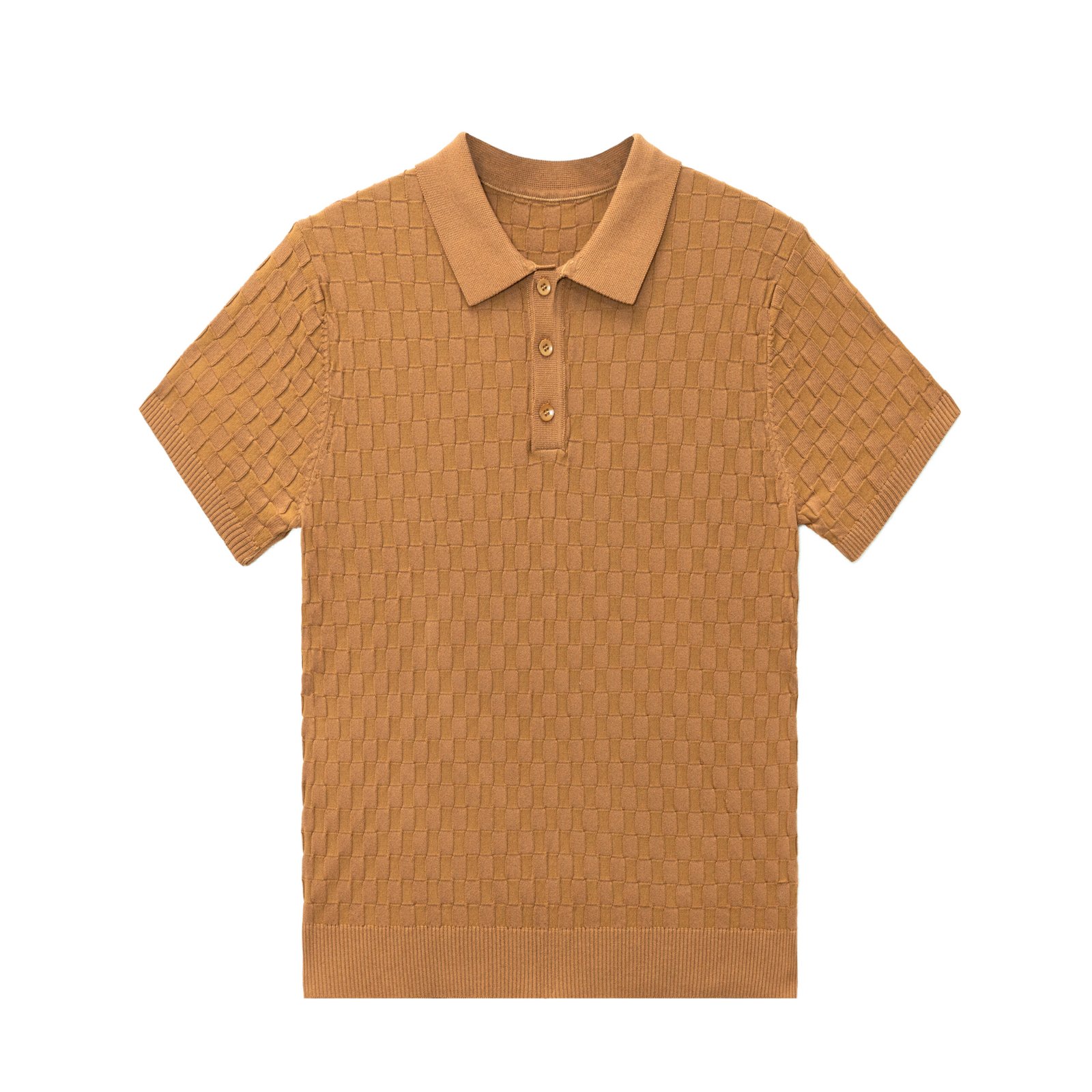 Mens summer sweaters waffle weave polo T-shirt mens Sweaters custom Ainear-clothing
