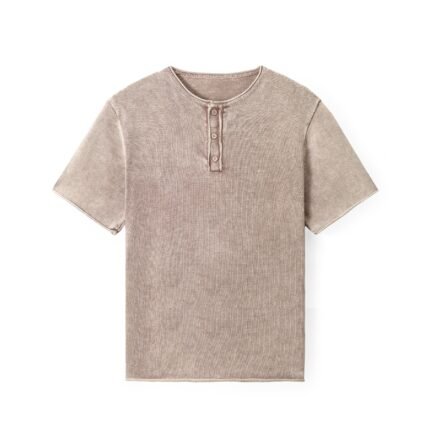 Mens lightweight summer sweaters men's summer sweaters polo T shirt stone washed crochet mens Sweaters supplier Ainear-clothing