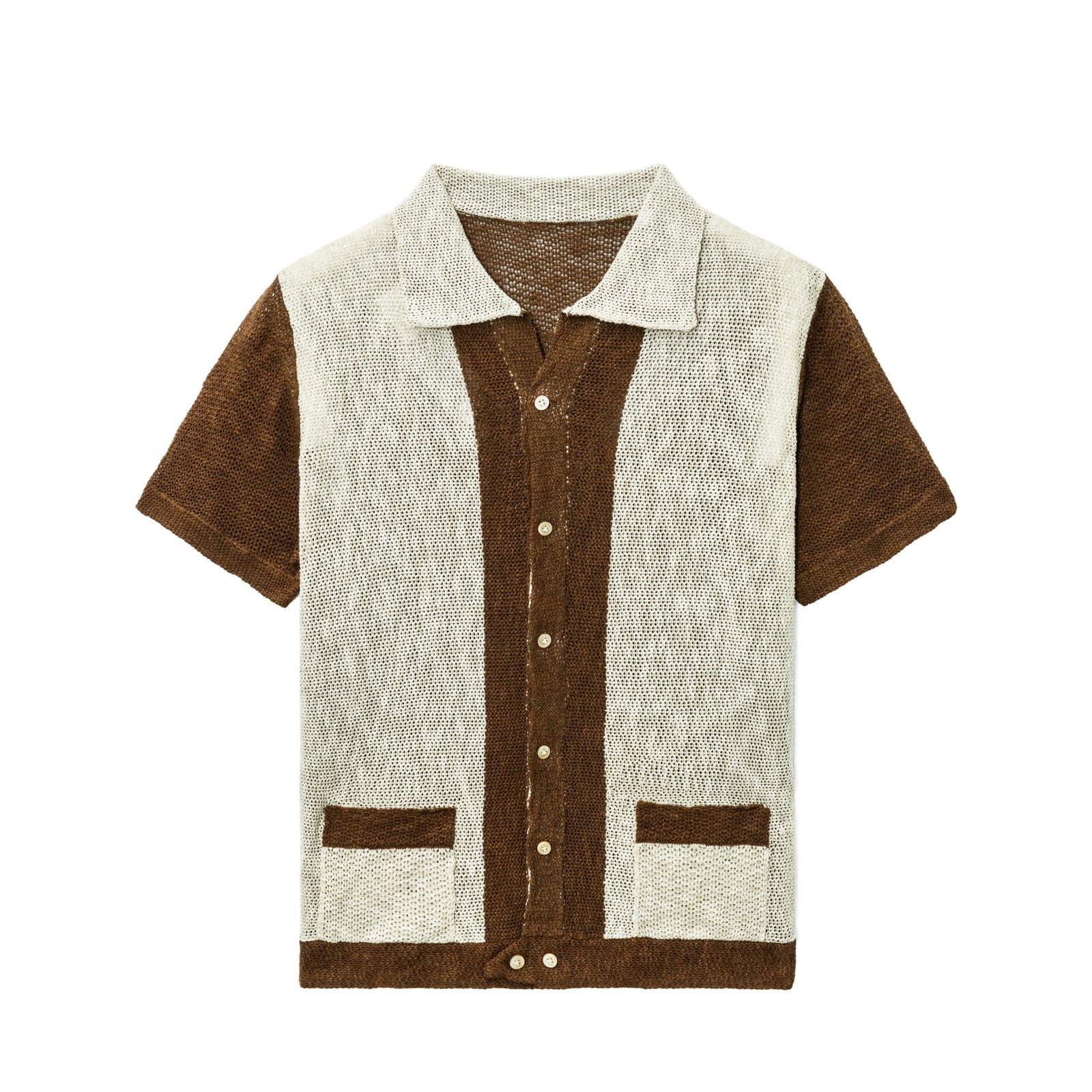 Crochet summer sweaters summer cardigan sweaters light linen graphic polo T-shirt mens Sweaters factory Ainear-clothing
