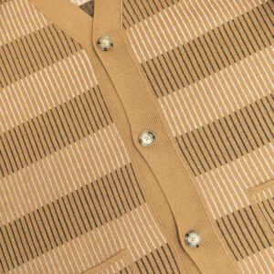cotton cardigan jacquard striped