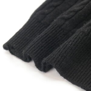 wool polo crew neck cable