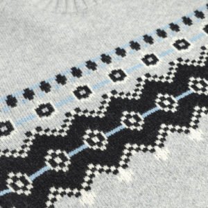 wool pullover fair isle pattern