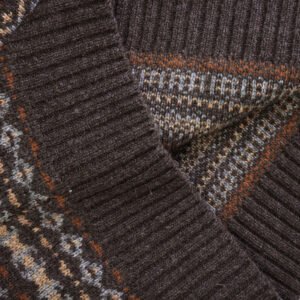 wool pullover aztec striped graphic