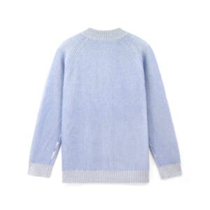 wool cardigan ribbed full zip