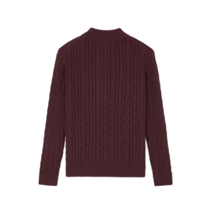 cashmere cardigan full zip cable