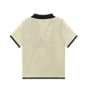 Cotton polo T-shirt striped