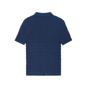 cotton polo waffle breasted