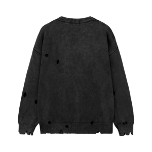 cotton pullover ripped distressed