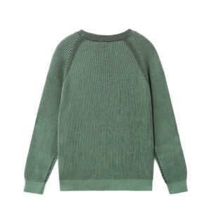 cotton pullover ribbed round collar