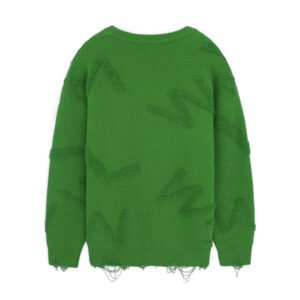 acrylic pullover ripped graphic