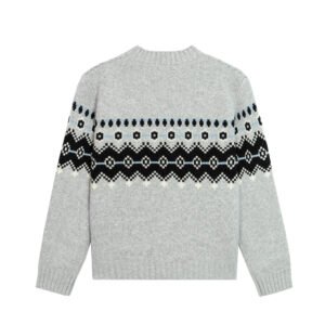 wool pullover fair isle pattern