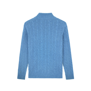 wool cardigan cable full zip