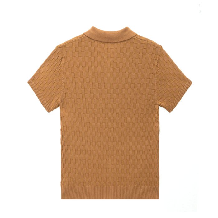 Mens summer sweaters waffle weave polo T-shirt mens Sweaters custom Ainear-clothing