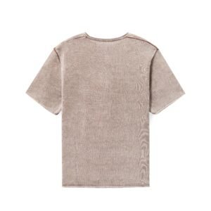 cotton T-shirt stone washed crochet