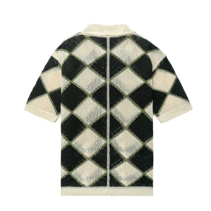 Hollow sweater summer sweaters light acrylic waffle polo T-shirt mens Sweaters distributor Ainear-clothing