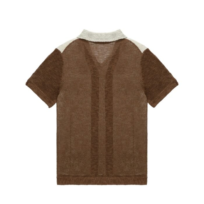 Crochet summer sweaters summer cardigan sweaters light linen graphic polo T-shirt mens Sweaters factory Ainear-clothing