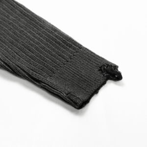 cotton pullover ripped ribbed