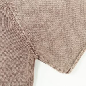 cotton T-shirt stone washed crochet
