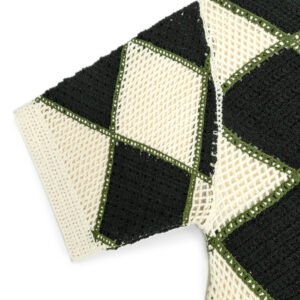 acrylic T-shirt cardigan breasted waffle