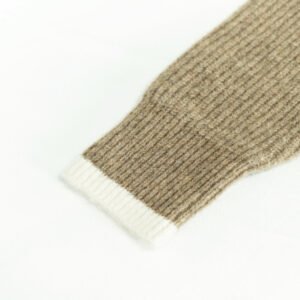 wool cardigan full zip ribbed