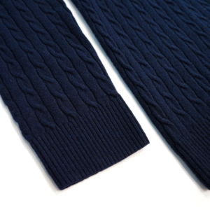 wool pullover polo neck cable