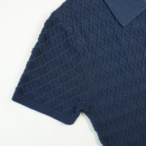 cotton polo waffle breasted