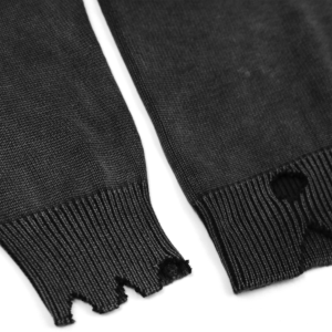 cotton pullover ripped distressed