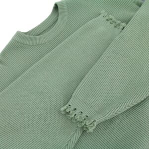 viscose pullover ripped ribbed
