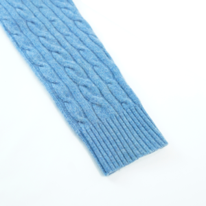 wool cardigan cable full zip
