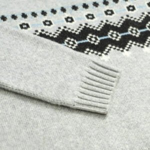 wool pullover fair isle pattern