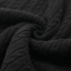 wool polo crew neck cable