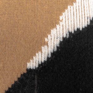 wool Vest patchwork v neck