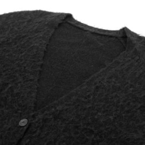 mohair cardigan deep V neck