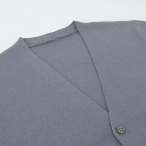 wool cardigan plain v neck