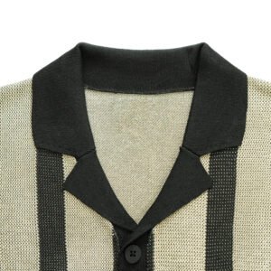 Cotton polo T-shirt striped