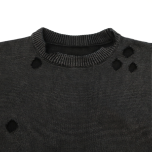 cotton pullover ripped distressed