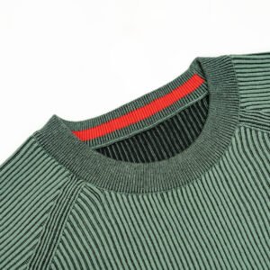 cotton pullover ribbed round collar