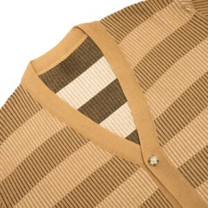 cotton cardigan jacquard striped