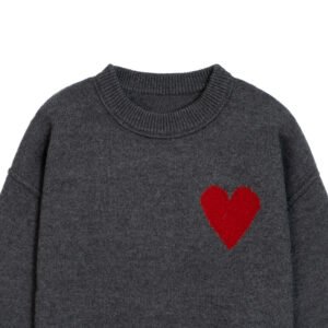 wool pullover jacquard graphic
