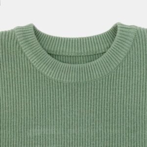 viscose pullover ripped ribbed