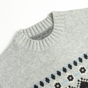 wool pullover fair isle pattern
