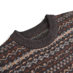 wool pullover aztec striped graphic