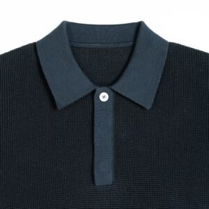 cotton polo 1 button crochet