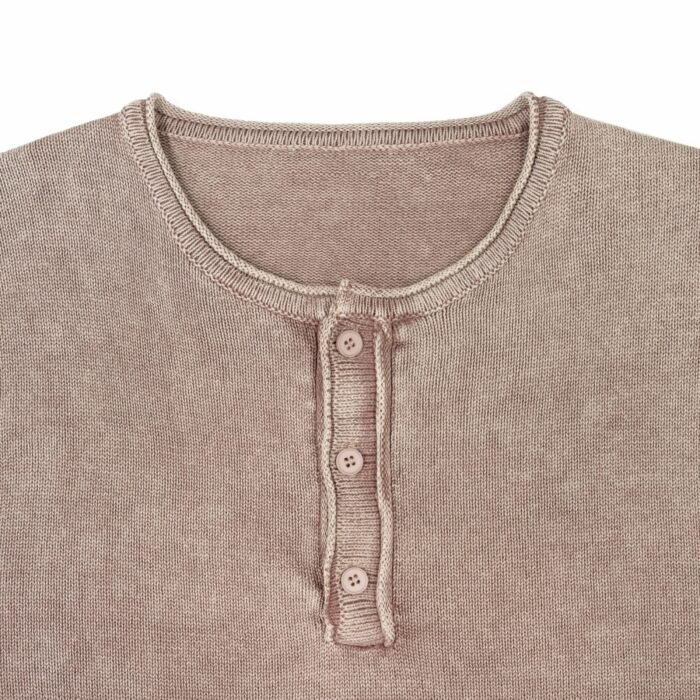 Mens lightweight summer sweaters men's summer sweaters polo T shirt stone washed crochet mens Sweaters supplier Ainear-clothing