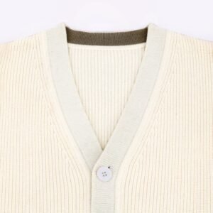 polyester cardigan deep v neck