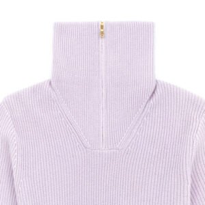 wool pullover mock neck 1/4 zip