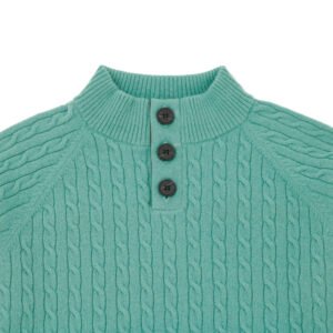wool pullover cable striped
