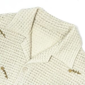 cotton polo T-shirt short sleeve Hollow sweater