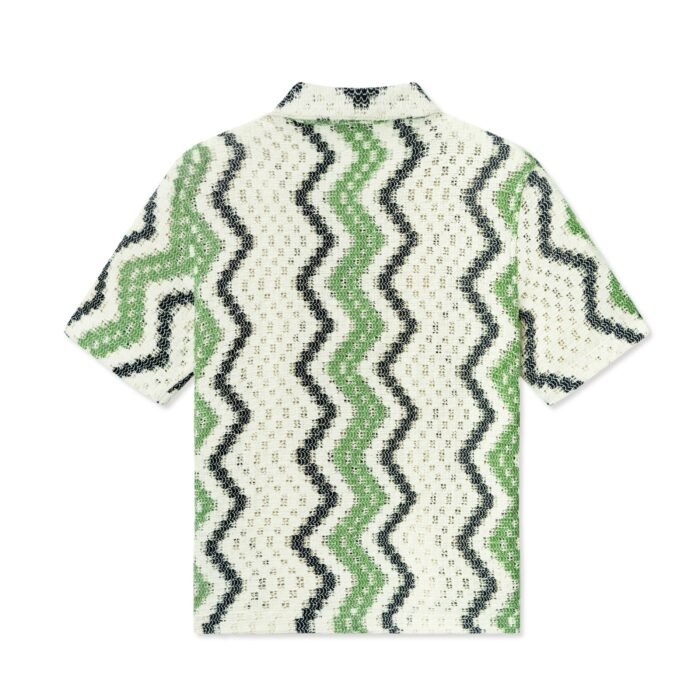 summer cardigan sweaters short sleeve sweaters for summer Open weave striped 100 cotton Ainear-clothing