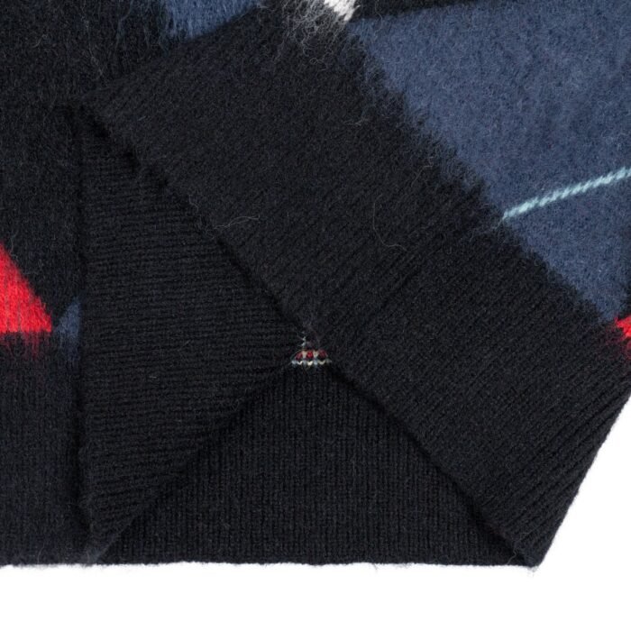 mens Sweaters OEM / ODM mohair v neck men sweaters men's vest Breathable sweaters waffle print graphic